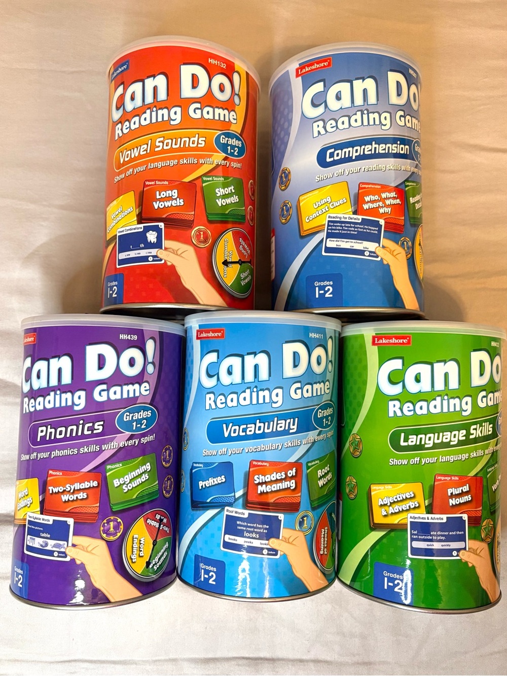 Lakeshore Can Do Reading Games Set of 5 Grades 1-2 Complete